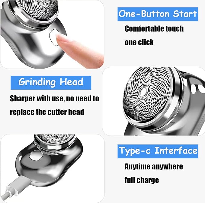 Mini-Shave Portable Electric Shaver, New Upgrade Mini Electric for Men